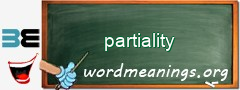 WordMeaning blackboard for partiality